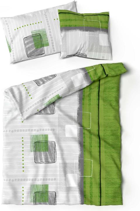 Immagine prodotto Lotus Bettwaren Biancheria da letto in bambù Talinas verde (Copripiumino, 240 x 240 cm)