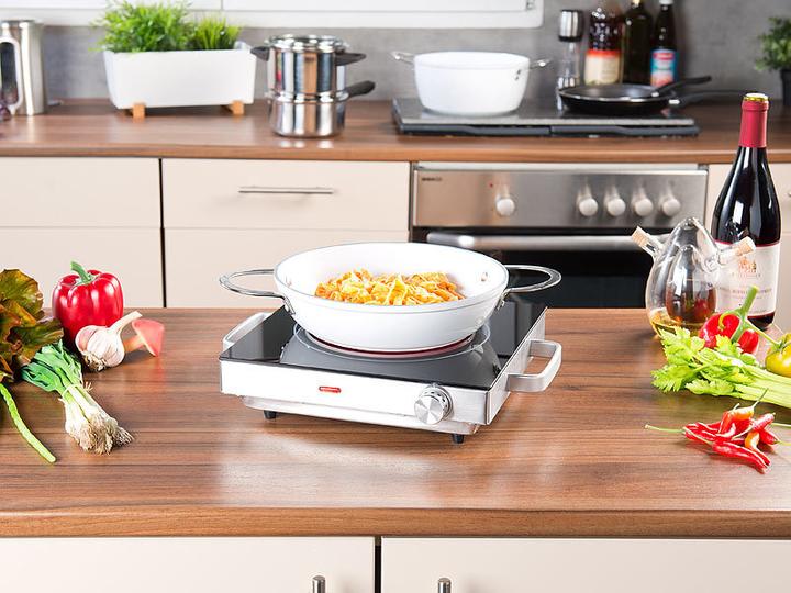 Actual product image Rosenstein & Söhne Mobile glass ceramic hob with infrared heat, set of 2