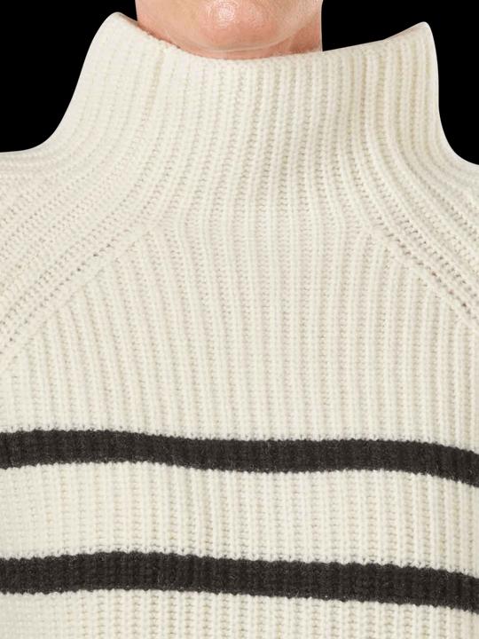 Actual product image Drykorn Stand-Up Collar Cynara Pullover Stripes Off White (S)