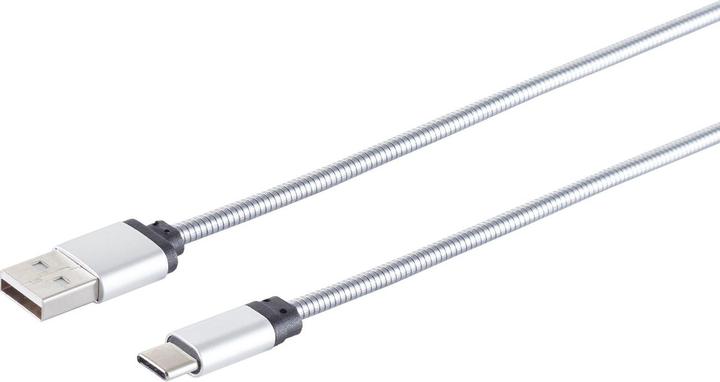 Actual product image S-Impuls Charging & data cable USB-C to USB-A, silver, 1m, set of 2 (1 m, USB 3.1)
