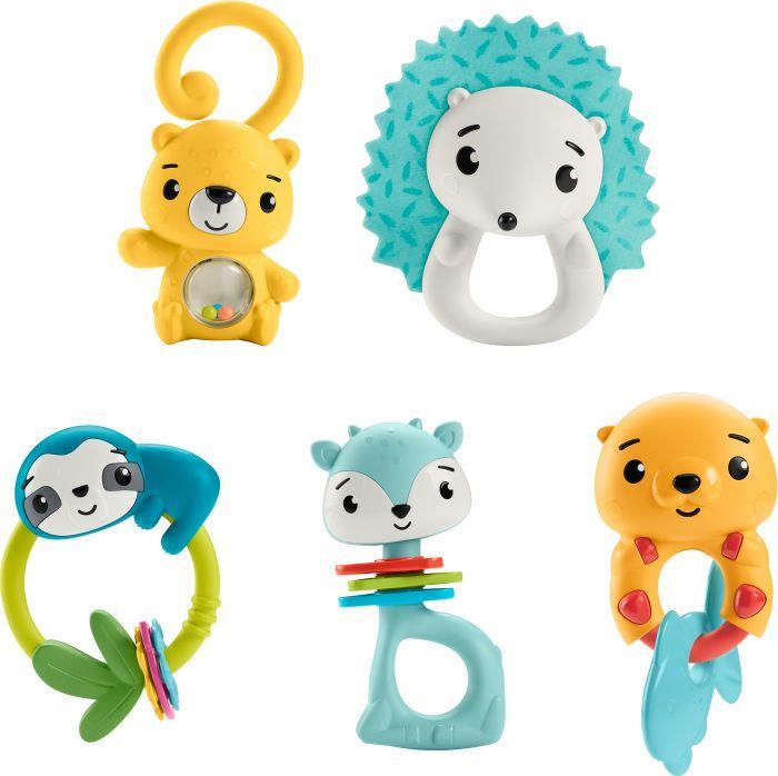 Fisher-Price Anneaux de dentition d'activité animale assortis