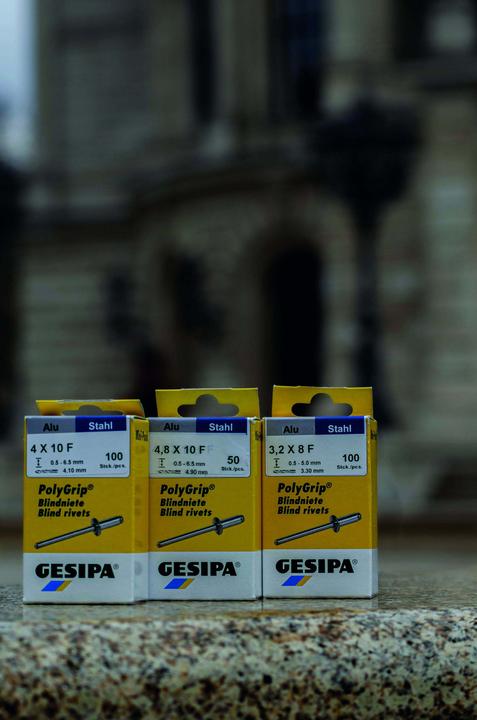 Immagine prodotto Gesipa Rivetto cieco PolyGrip® Rivetto con gambo dxl 4,8x10,0mm K16 Alu/Acciaio 25 pz.