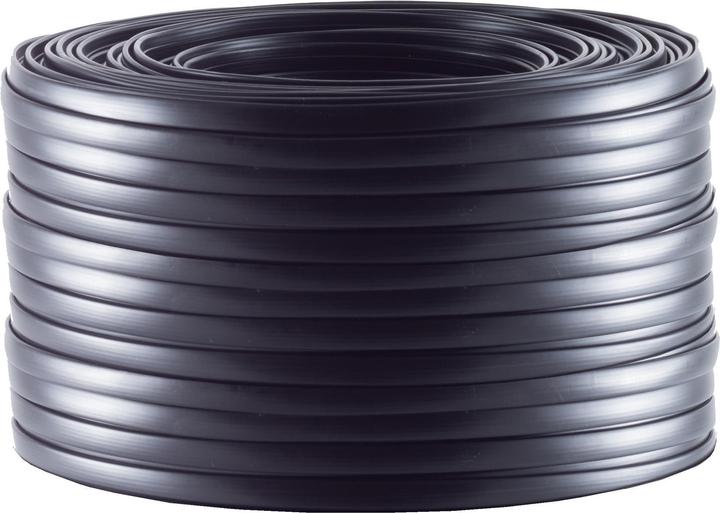 Actual product image Helos Connection cable 4-wire, black, 50 m Flat cable 4-wire, telephone cable, 50 m, AWG28