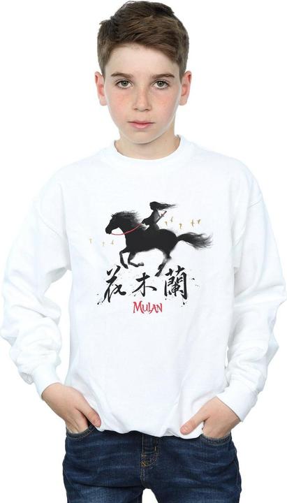 Actual product image Disney Boys Mulan Movie Wind Silhouette Sweatshirt (116)