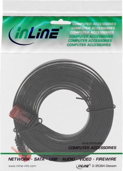 Produktbild InLine 3m Patchkabel flach, U/UTP, Cat.6 (U/UTP, CAT6, 3 m)