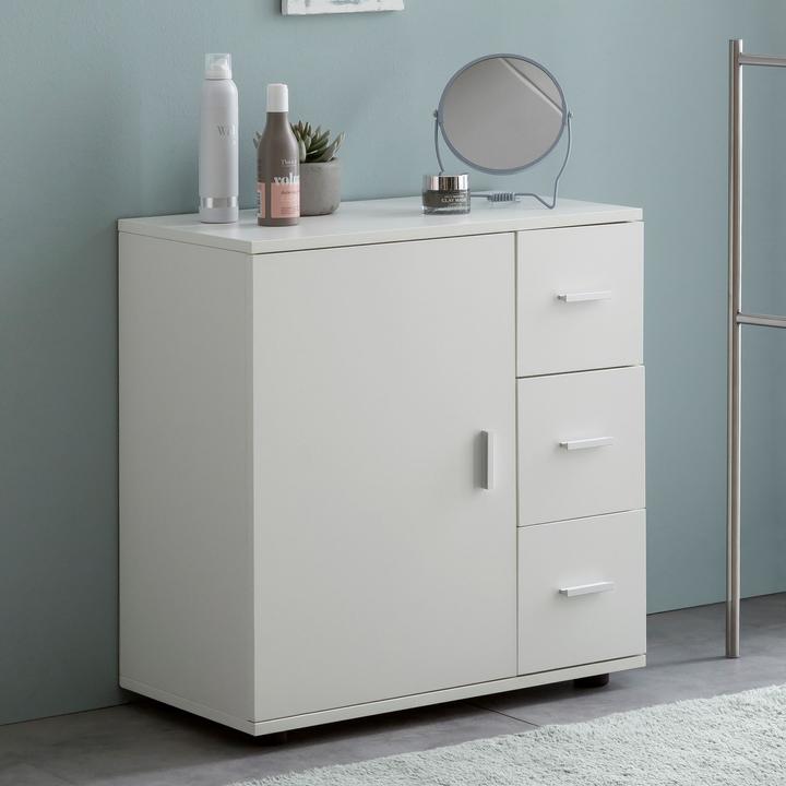 Actual product image FineBuy Bathroom Shelf Wood Veneered White