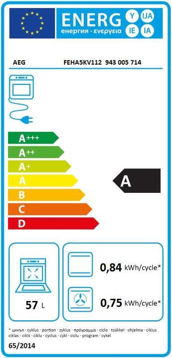 Label énergétique AEG FEHA5KV112
