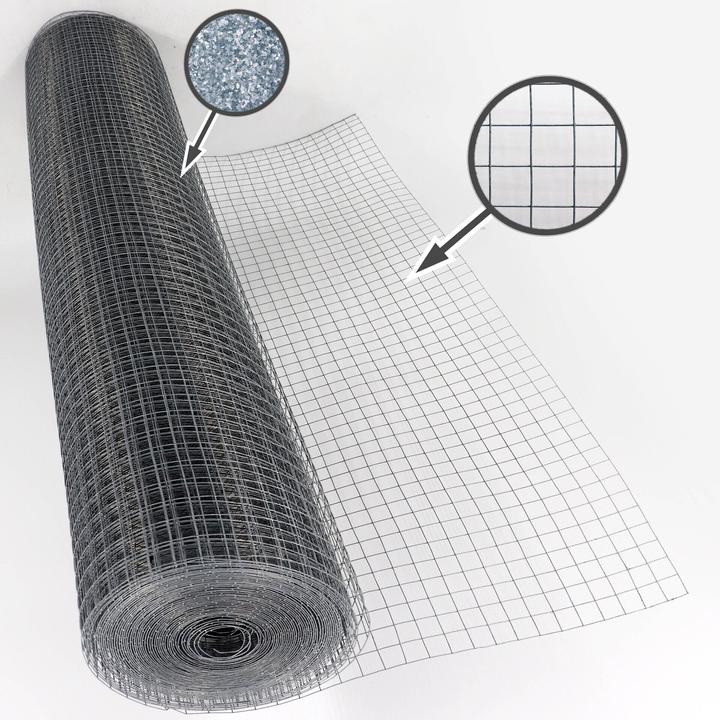 Produktbild Aquagart 200m x 1m Volierendraht Drahtgitter Schweissgitter Drahtgeflecht Drahtzaun
