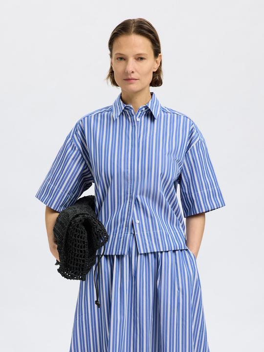 Actual product image Selected Femme Streifen Kurzarmhemd (40)
