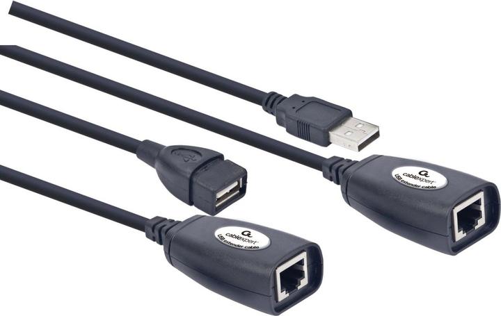 Produktbild Gembird CABLE USB 2.0 A (M)-LAN-A (F) Aktive Verlängerung 30M (CAT5, 0.17 m)