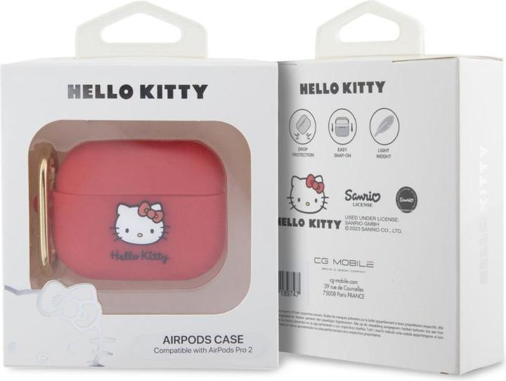 Produktbild Hello Kitty HKAP23DKHSF Airpods Pro 2 cover fuksja/fuschia Silicone 3D Kitty Head (Kopfhörer Hülle)