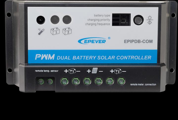 Image du produit Autosolar Régulateur de charge double PWM 20A pour 2 batteries