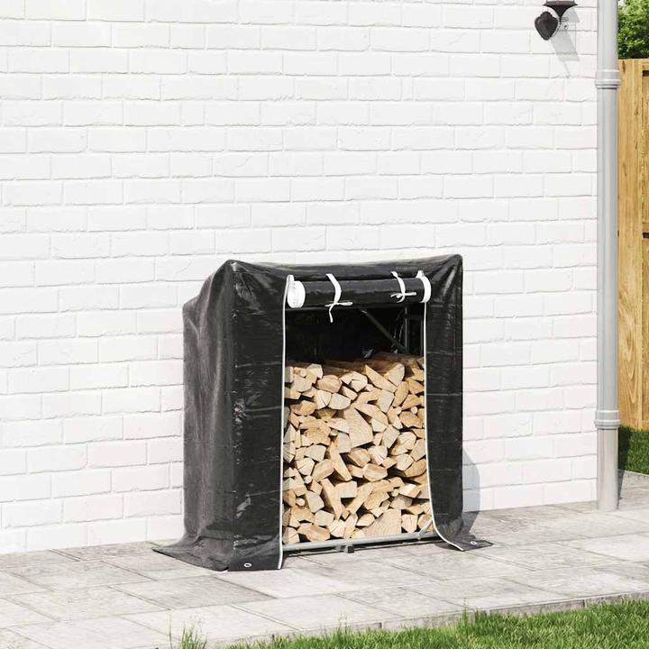 Immagine prodotto VidaXL Rastrelliera per legna da ardere con copertura antipioggia 100,5x40,5x110,5 cm Rastrelliera per