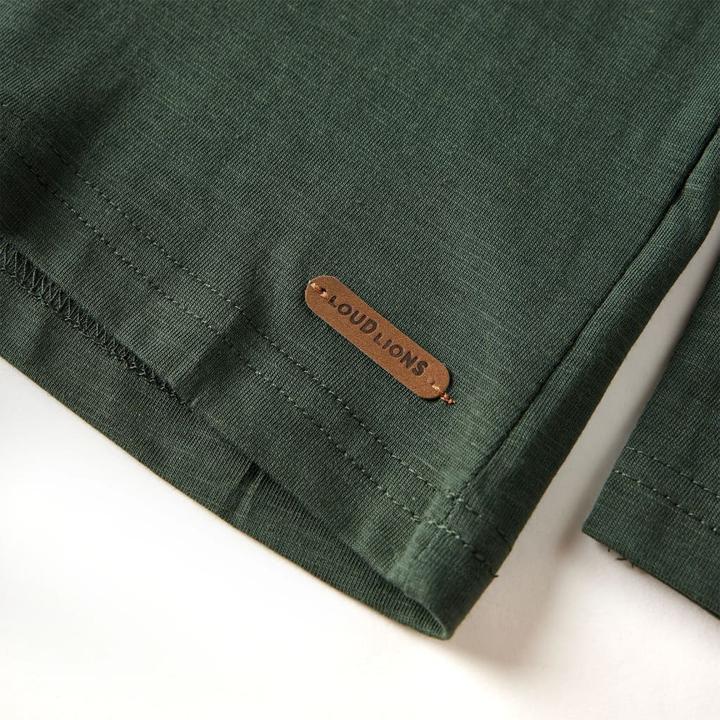 Actual product image VidaXL Children's long-sleeved shirt dark green 104,Material: 100 (104)