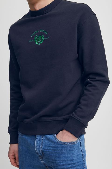 Actual product image Casual Friday CFSage relaxed sweat w. embroidery - 20504729 (M)