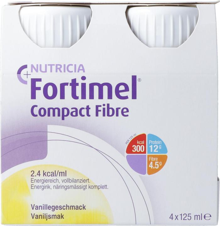 Actual product image Fortimel Compact Fibre Vanille (Vanilla, 4 pcs., 646 g)
