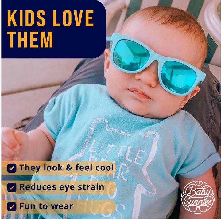 Produktbild Baby Sunnies Kinder-Sonnenbrille mit Band Hellblau