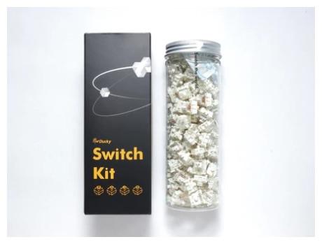 Produktbild Ducky Gateron G Pro White Switches, mechanisch, 3-Pin, linear, MX-Stem, 38g - 110 Stück