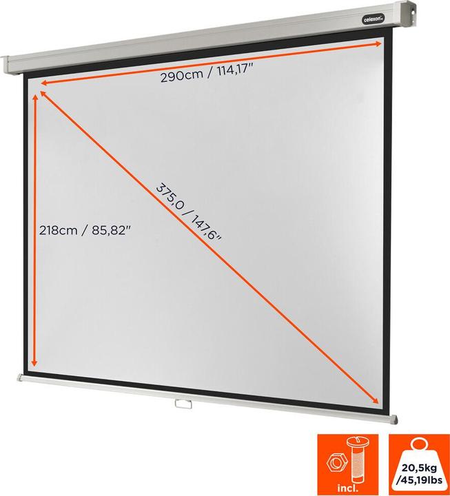 Actual product image Celexon Rollo Professional, Canvas, 4:3 (142.91", 4:3)