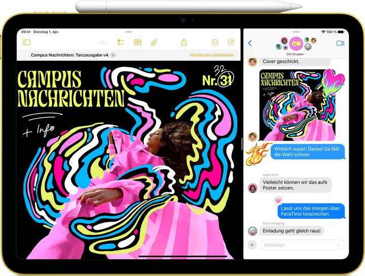 Produktbild Apple iPad 2025 (11. Gen) (5G, 11", 256 GB, Pink)