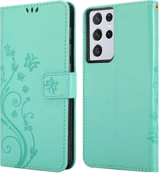 Actual product image Cadorabo Flower Book cover (Samsung Galaxy S21 Ultra)