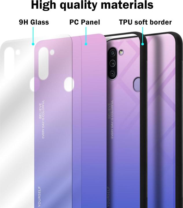 Actual product image Cadorabo TPU 2 colors glass cover (Samsung Galaxy M11, Samsung Galaxy A11)
