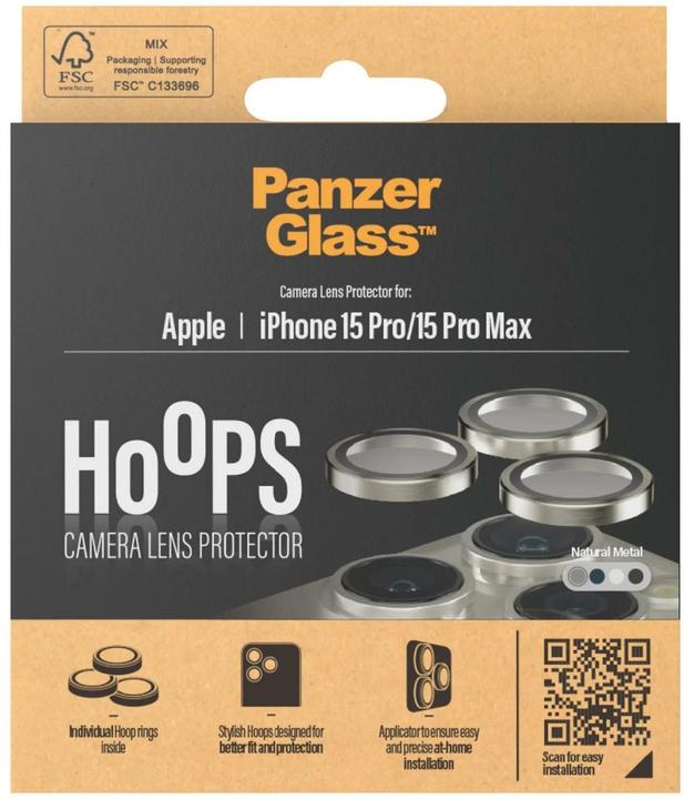 Produktbild PanzerGlass Hoops Camera Lens Protector (1 Stück, Apple iPhone 15 Pro Max, Apple iPhone 15 Pro)