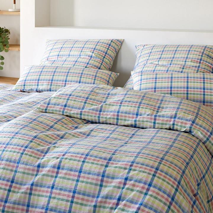 Produktbild Elegante Web-Seersucker Bettwäsche Gudhjem kiwi (Bettwäsche Set, 155x200 cm + 80x80 cm)