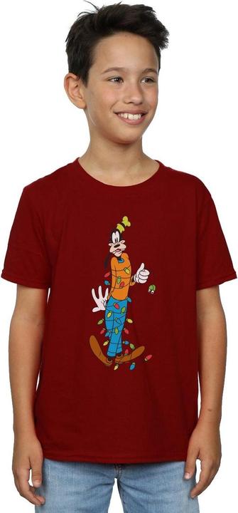Actual product image Disney Boys Goofy Christmas Lights T-Shirt (128)