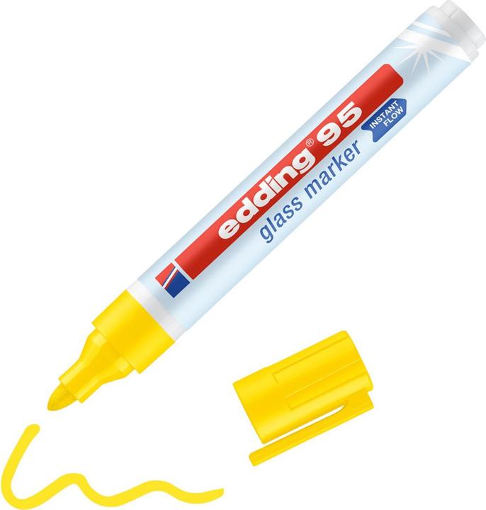 Actual product image Edding Felt-tip glass marker 95 (Yellow, 3 mm, 1 x)