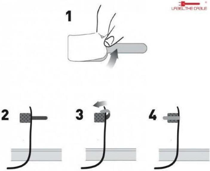 Immagine prodotto Label-the-cable Fascette in velcro da parete LTC, confezione da 10 (Fascette in velcro, 90 mm, 10 pz.)