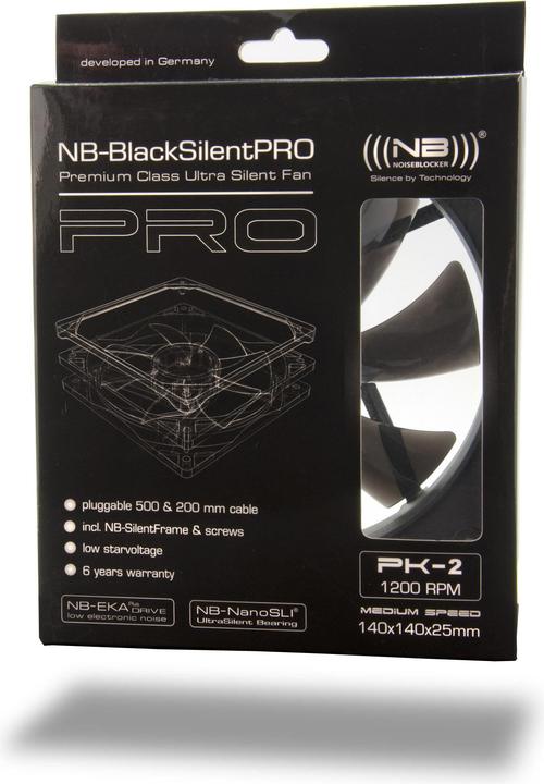 Actual product image Noiseblocker BlackSilentPro-Series PK2 (140 mm, 1 x)