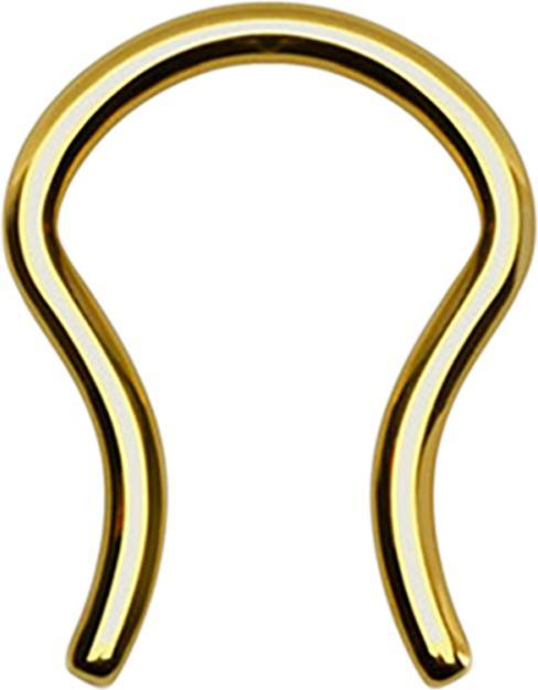 Star Piercing Micro Septum Ring vergoldet mit Titanium Beschichtung (ohne Messing, Chirurgenstahl 316L)