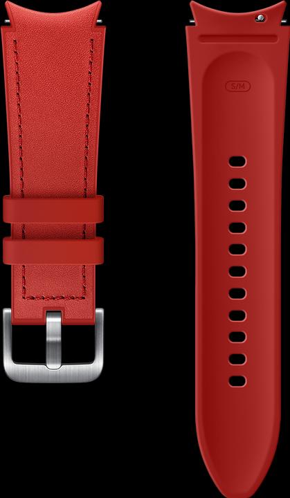 Samsung Hybrid Leather Band 20mm M/L Red (20 mm, Cuir, Galaxy Watch, Galaxy Watch 4)