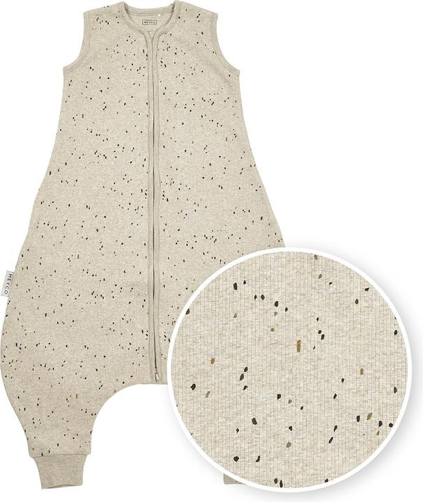 Meyco Baby Rib Mini Spot bébé pyjama d'été - sable mélangé - 92cm (92 cm)
