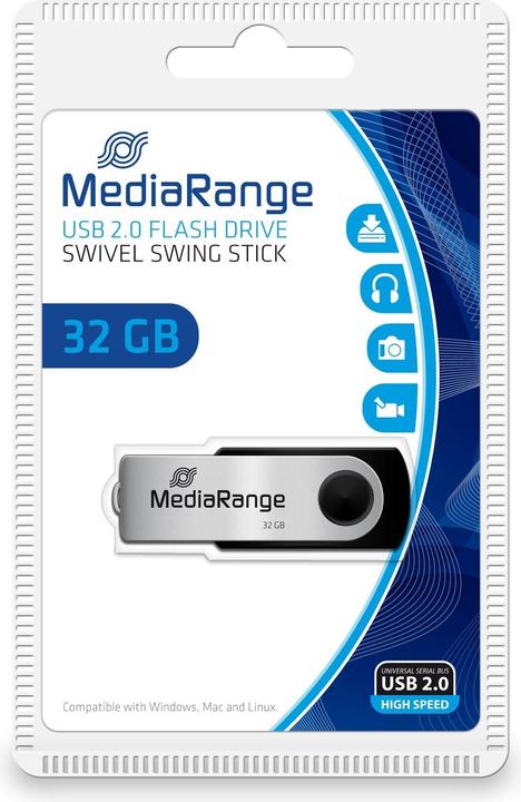 Produktbild MediaRange Speicherstick MR911 (32 GB, USB-A, USB 2.0)