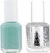 Actual product image Essie Set manichiura/pedichiura Nail Lacquer No.99 Mint Candy Apple, 13.5ml Topcoat Good to go, 5ml (99 Mint Candy Apple, Top coat, Colour paint)