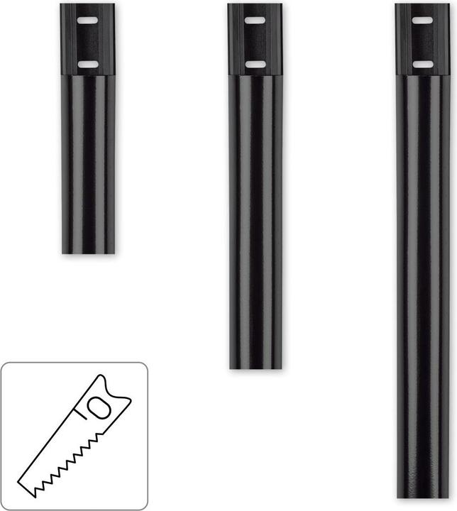 Produktbild Hama Alu-Kabelkanal, halbrund, 110 x 3,3 x 1,8 cm, Schwarz (Kabelkanal, 110 cm)