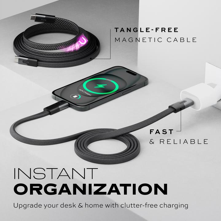 Productafbeelding Statik MagStack Slim Pro USB-C zu C Kabel (1 m)