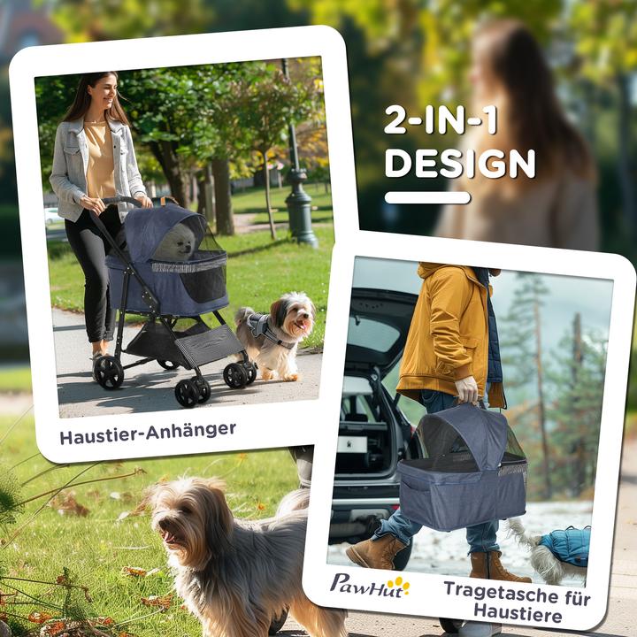 Actual product image PawHut Dog buggy for small dogs (Dog, Foldable, Reflectors)
