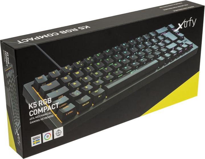 Produktbild CHERRY xtrfy K5 Gaming-Tastatur TKL, RGB – Schwarz (DE, Kabelgebunden)