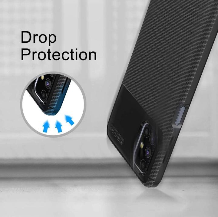 Produktbild Screenguard Samsung Galaxy M51 Hülle Carbon Design TPU Case (Samsung Galaxy M51)