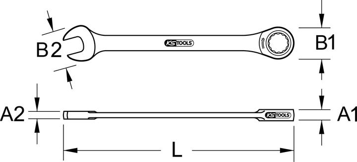 Produktbild KS Tools DUO GEARplus Ringmaulschlüssel (17 mm)