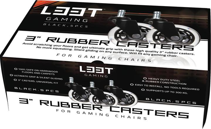 Actual product image L33T Castors for gaming chairs