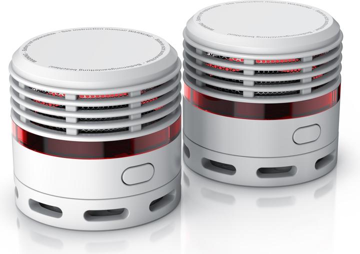 Produktbild Brandson 2x Rauchmelder, 10 Jahre Batterie Li-Ionen, Lautstärke 85dB, LED, Prüftaste, EN14604 & TÜV Geprüft