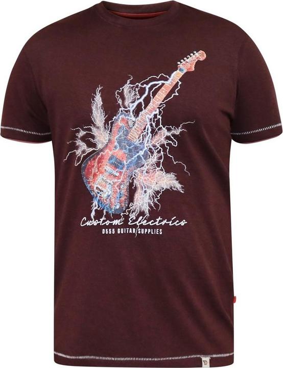 DUKE Mens Redbourn D555 Kingsize Lightening Guitar T-Shirt