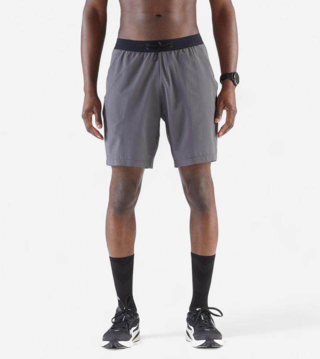 Actual product image Kalenji Short de running respirant Homme - KIPRUN Run 500 Dry Gris (L)