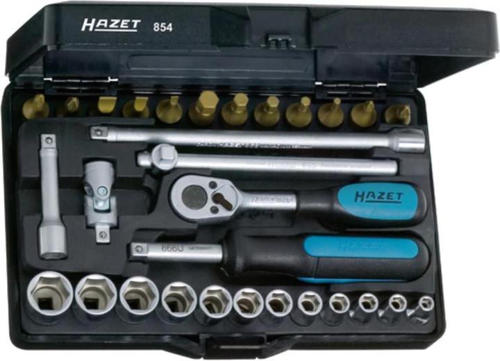 Image du produit HAZET Jeu de clés à douilles 854T ∙ Carré creux 6,3 mm (1/4 pouce) ∙ Profil Traction à 6 pans extér… (14 mm, 7 mm, 8 mm, 5 mm, 12 mm, 13 mm, 9 mm, 6 mm, 10 mm, 11 mm, 4 mm, 3 mm)
