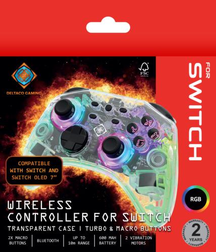 Immagine prodotto Deltaco Gaming Trasparente (Switch, Switch OLED, PC, Android, iOS)