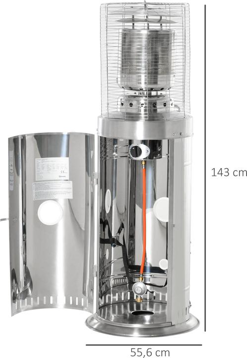 Produktbild Outsunny Heizstrahler Elegantes Design, Hergestellt aus Edelstahl, 10 KW Leistung